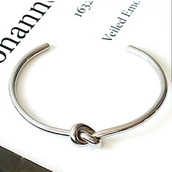 Knot Stainless Steel Bracelet Ring Matching Set - Picture 3 of 6
